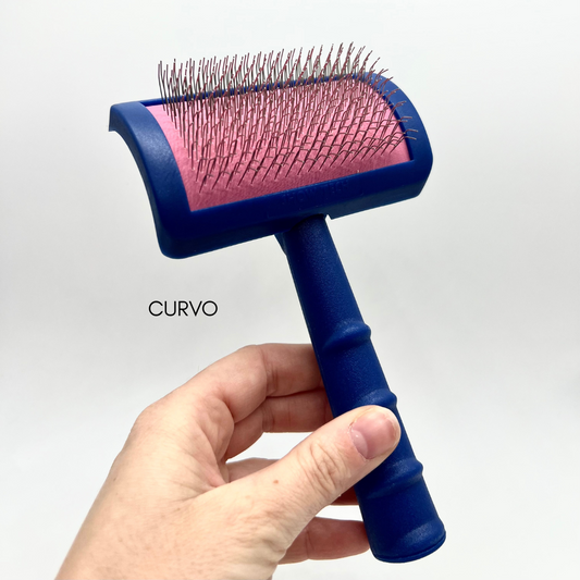 Cardatore per cani BLUE setole medio corte e dure