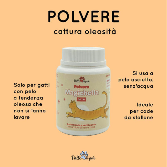 MAGICHELLA, polvere cattura oleosità per gatti