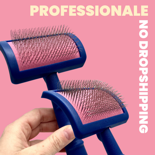 Cardatore per cani BLUE setole medio corte e dure