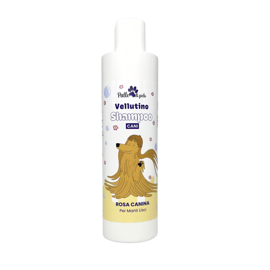 VELLUTINO, shampoo lisciante e setificante per cani con pelo liscio